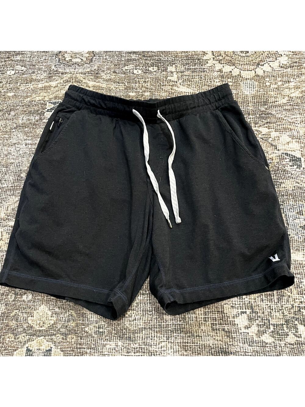 Vuori Ponto Performance Short 7" Heather Black Men's Size S